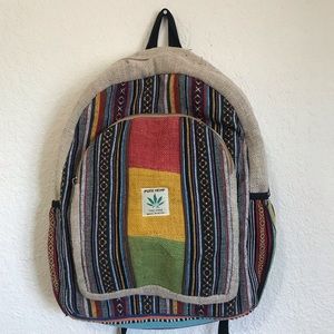Pure Hemp Woven Backpack -Good Condition